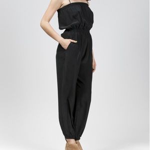 Horses Atelier black silk jogger jumpsuit